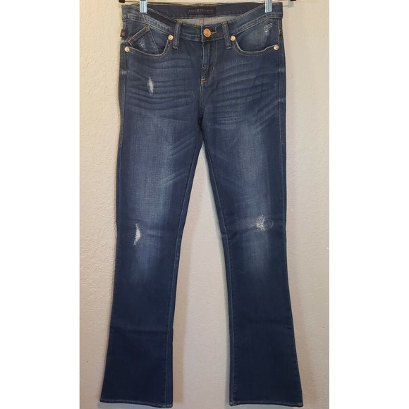 Rock & Republic Womens Kasandra Bootcut Jeans 10M Distressed Deconstructed Denim - Picture 1 of 9
